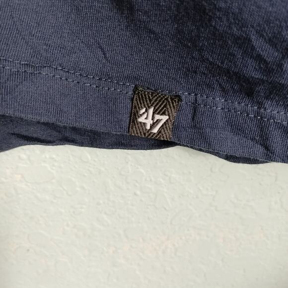 '47 Brand Mens XXL Navy Blue NFL Houston Texans Football T-Shirt 100% Cotton - Picture 5 of 6